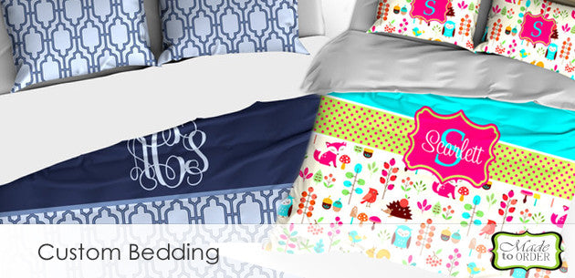 Custom Personalized Bedding, Duvet Covers, Comforters and Blankets