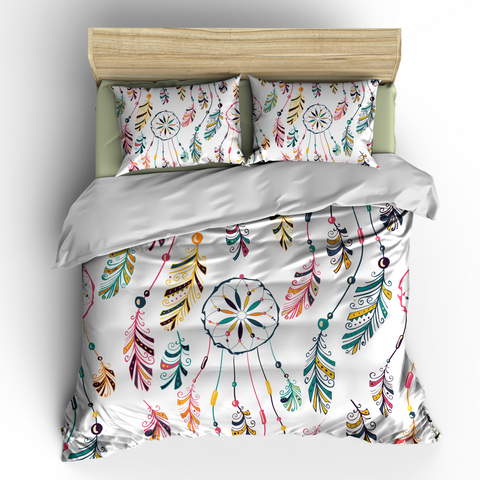 Dreams Catcher White Bedding Set, Duvet or Comforter