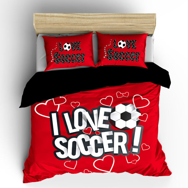 I Love Soccer Bedding