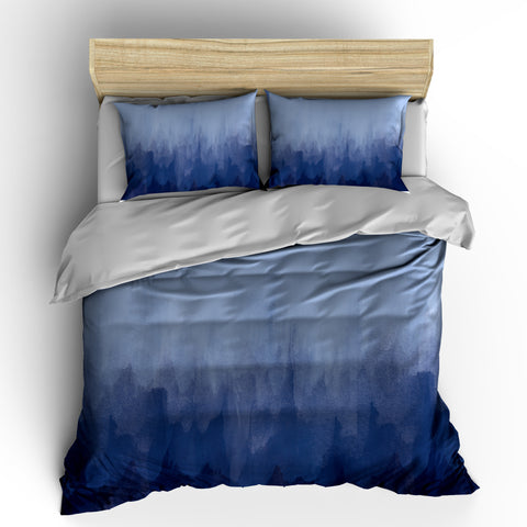 Navy Blue Watercolor Bedding