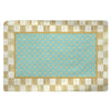 Designer Inspired Parchment Checkerboard Style Plush Fuzzy Area Rug