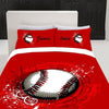 Red Baseball Monogram Bedding