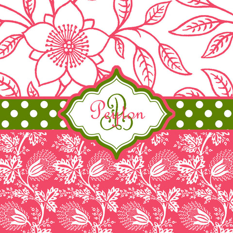 Lily P Inspired Shower Curtain - Personalized Your Initial(s) and/or names
