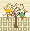 Mod Owls and Tree with Personalization