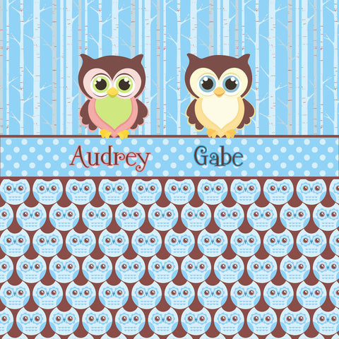 Personalized Shower Curtain - Custom with your Name or Initials - HOOT HOOT