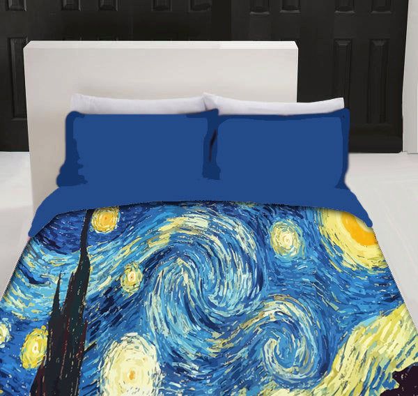 Starry Night Custom Duvet Cover - AVAILABLE Twin Size, Queen or King