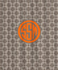 Custom Personalized Bonnie's Link Shower Curtain - Summer Grey Taupe and Cream with Orange Accent - Available any colors