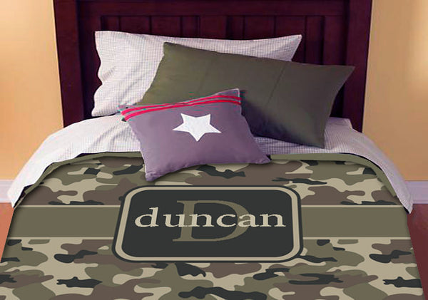 Personalized Custom Camo  Bedding Duvet Cover Full-Queen Size - Duvet cover ONLY