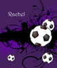 Personalized Soccer Plush Fleece Blanket - Shown in Purple color - Available any color