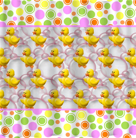 Personalized Custom Shower Curtains featuring Rubber Ducks
