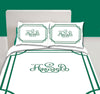 Simplicity Mitre Corner Designer Duvet Cover - Personalized - Twin, Queen or King Size Any color Border, etc. of your choice