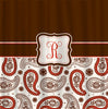 Personalized  Designer Paisley Shower Curtain - Personalized Your Initial(s) and/or names