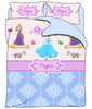 Custom Duvet Cover - Various Inspired PRINCESS Bedding - Personalized with Your Little Princess' Name- Twin or Queen Size