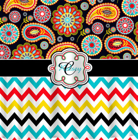 Gypsy Paisley  & Chevron -Personalized Your Initial(s) and/or names