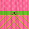 Diagonal Wide Plaid & Mini Polka Dots with Personalization