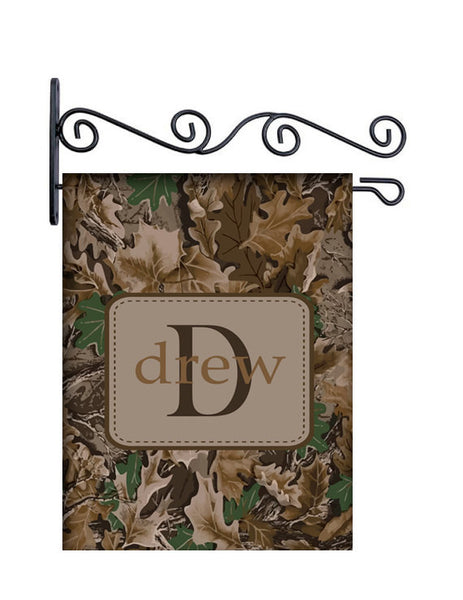 Camo Leaves Personalized Yard Flag