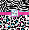 Personalized Shower Curtain - Cheetah and Zebra Custom design - Any Color your choice