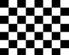 Black & White Checkered Rug with Monogram