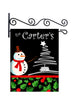 Holly Jolly Christmas Custom Personalized Yard Flag - 13.5 by 18.5 inches - your name and or initial