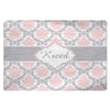 Damask Pink, Grey, White Plush Fuzzy Area Rug -Size 48x30, 60x48, 96x44, 96x60-Other Colors available