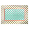 Gold-White-Coral-Mint Polka Dots Nursery Fuzzy Area Rug -Size 48x30, 60x48, 96x44, 96x60-Other Colors available