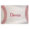 Plush Baseball Stitches Bath Mat - 30x20 or 48x36 inches - Designed to match any shower curtain design