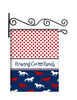 Running Horses and Polka Dots Custom Personalized Yard Flag - 13.5 by 18.5 inches - your name and or initial - Can Change colors