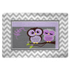 Personalized Chevron Girl Owls Plush Fuzzy Area Rug - Grey and Lavendar combination, Size 48x30, 60x48, 96x44, 96x60- any color - any design