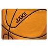Personalized Basketball Plush Fuzzy Area Rug - Detailed sport graphic, Size 48x30,  96x44, 96x60